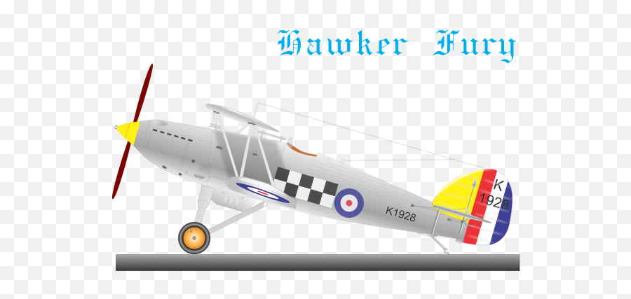 Hawker Fury Biplane - Hawker Fury Cartoon Emoji,Plane And Paper Emoji