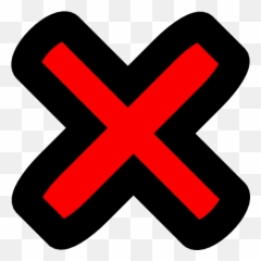 Free Red X Mark Transparent Background Download Clip - Wrong Clipart Emoji
