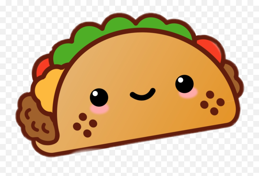 Tacos Taco Kawaiitaco - Cartoon Cute Taco Emoji,Tacos Emoji