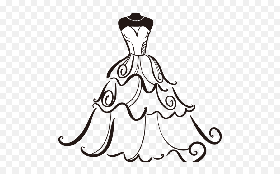 Groom Clipart Bridesmaid - Wedding Dress Clipart Png Emoji,House Bride Emoji