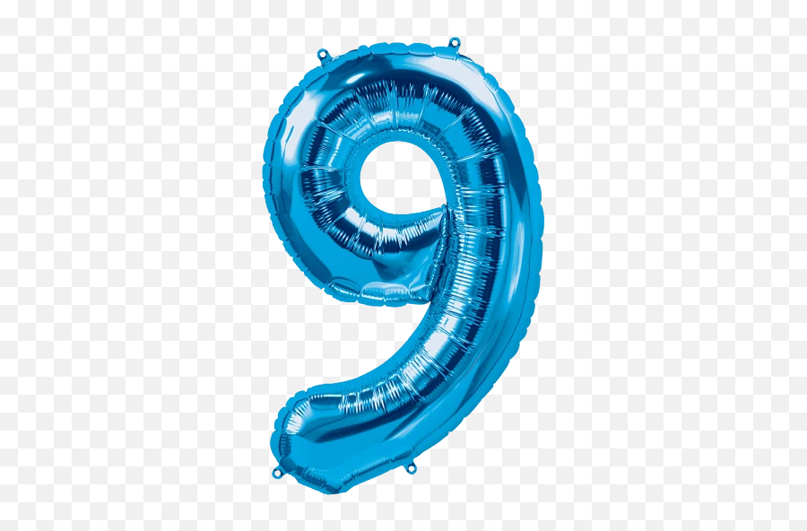 Blue Number 9 Balloon - Number 9 Balloon Png Emoji,Blue Balloon Emoji