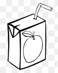 Juice Beverage Box Apple Black And - Clipart White Emoji