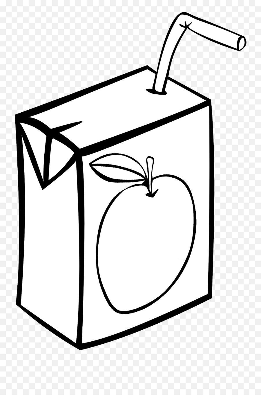 Juice Beverage Box Apple Black And - Juice Clipart Black And White Emoji,Champagne Pop Emoji