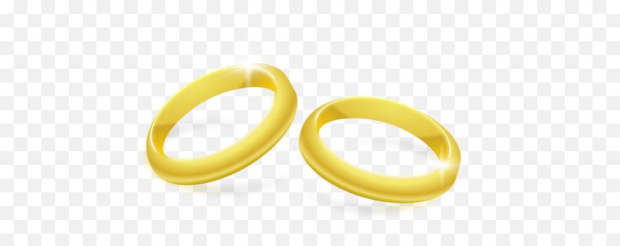 Vector Clip Art Of Pair Of Gold Wedding - Transparent Five Golden Rings Emoji,Square Diamond Ring Emoji