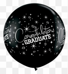 Congratulations Graduate Onyx Black - Balloon Emoji,Black Balloon Emoji