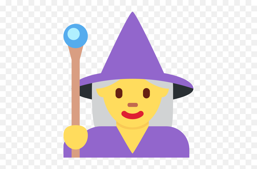 Woman Mage Emoji - Emoji Maga,Witch Hat Emoji