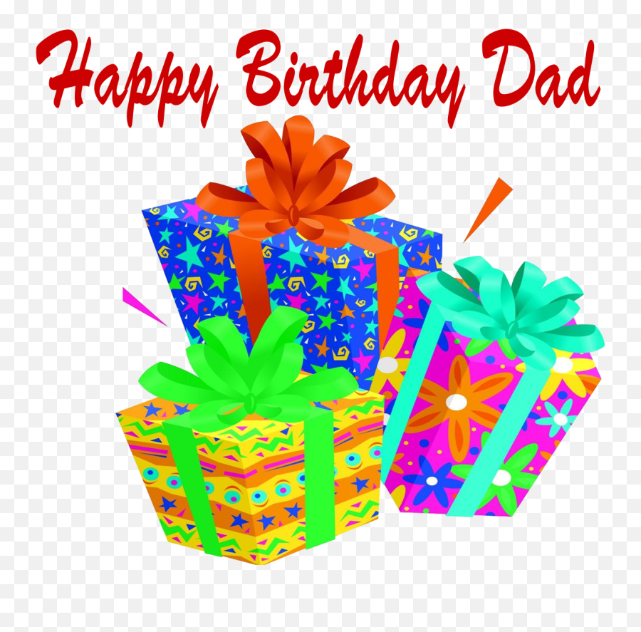 Happy Birthday Dad Png Free Pic - Happy Birthday Presents Clipart Emoji,Happy Birthday Emoji Free