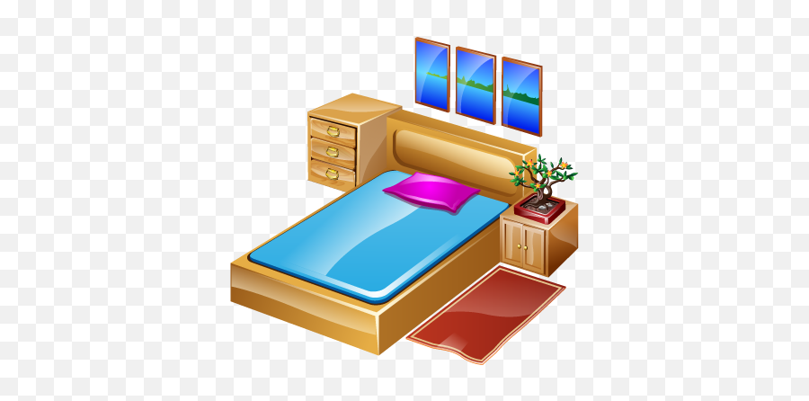 Bed Bedroom Furniture Hotelroom Sleep Icon 2620 - Free Bedroom Ico Emoji,Emoji Bed