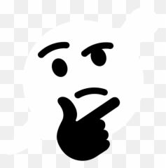 Eye Roll Emoji Png - Thinking Black And White