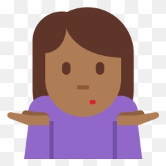 Person Shrugging Emoji With Medium - Shrug Emoji,Shrug Emoji