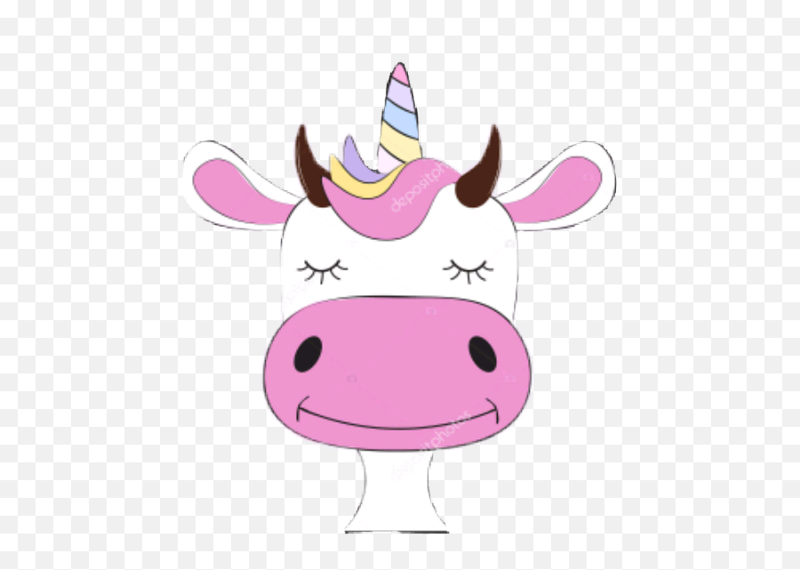 Cows Sticker Challenge - Cartoon Emoji,Cow Coffee Emoji