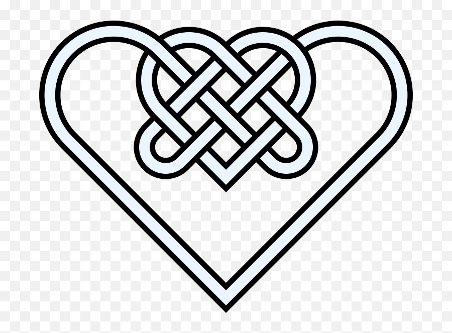 Double - Celtic Knot Heart Clipart Emoji,Double Hearts Emoji