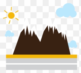 Pyramid Drawing Landscape - Cartoon Mountain Brown Png Illustration Emoji