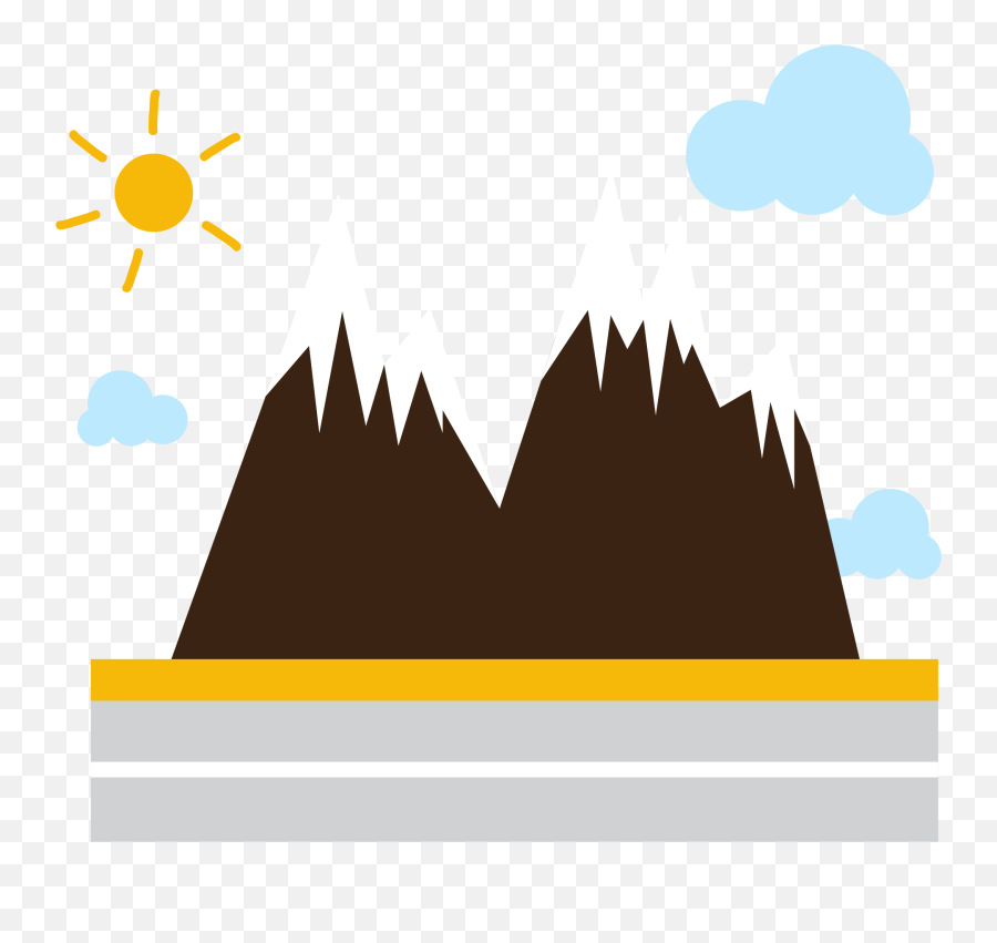 Pyramid Drawing Landscape - Cartoon Mountain Brown Png Illustration Emoji,Mountain Emoji Transparent