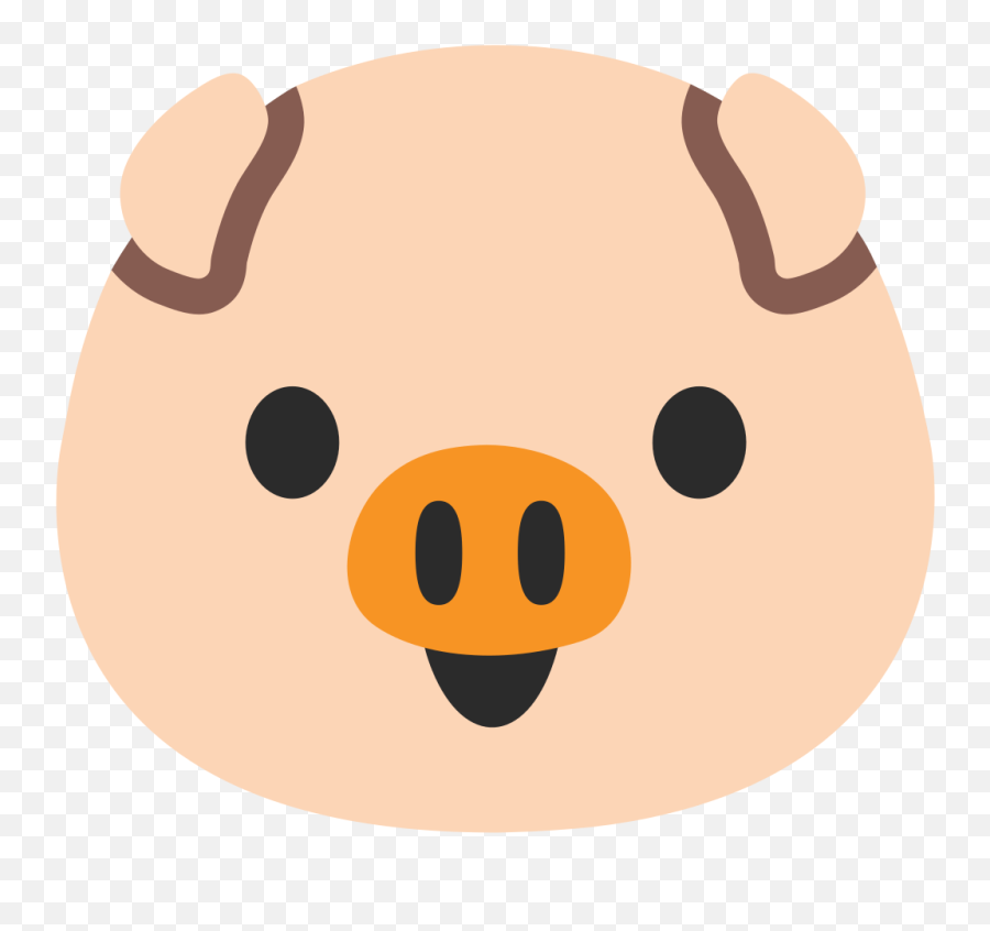 Pig Emoji Android - 1024x1024 Png Clipart Download Transparent Pig Cartoon Png,Android Emoji