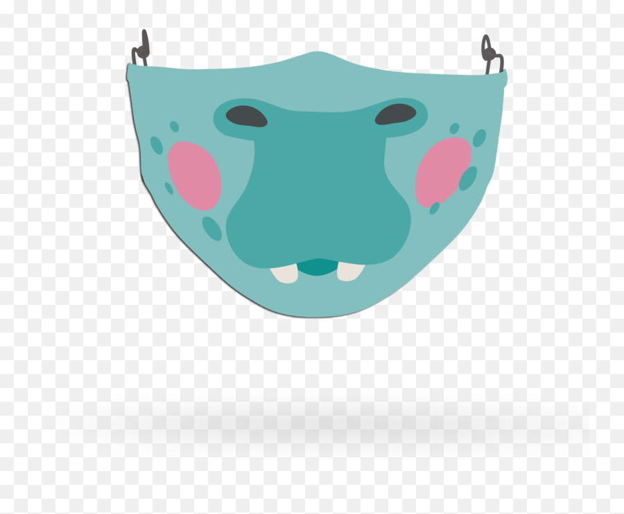 Kids Hippo Face Covering Print - Dot Emoji,Hippo Emoji