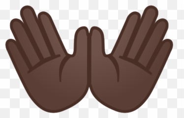 Open Hands Emoji With Dark Skin Tone - Brown