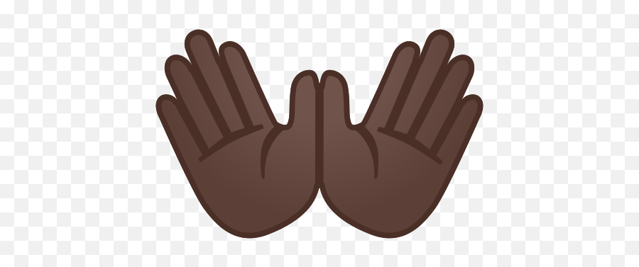 Open Hands Emoji With Dark Skin Tone - Open Hands Brown Emoji,Open Hands Emoji