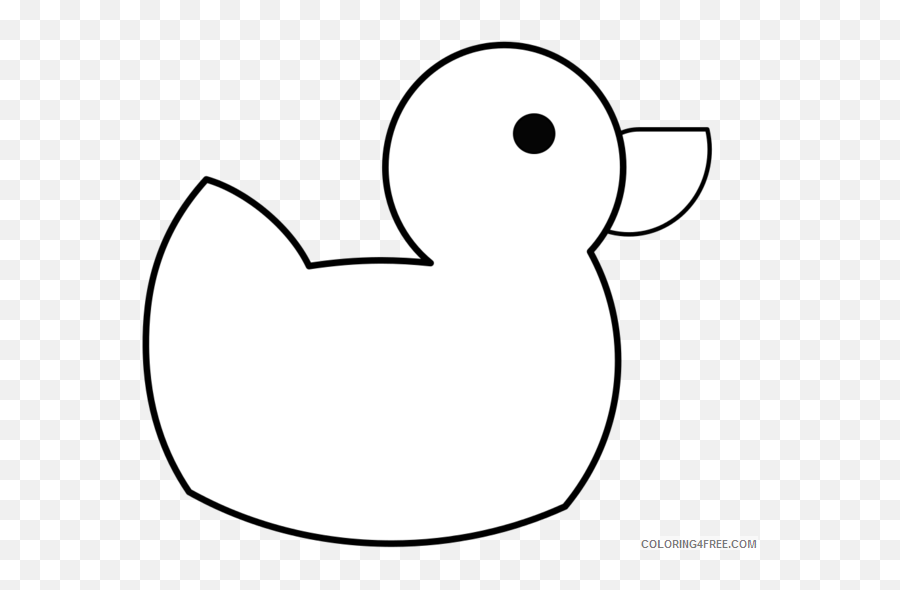 Black And White Rubber Duck Coloring - Black And White Rubber Duck Logo Emoji,Rubber Duck Emoji