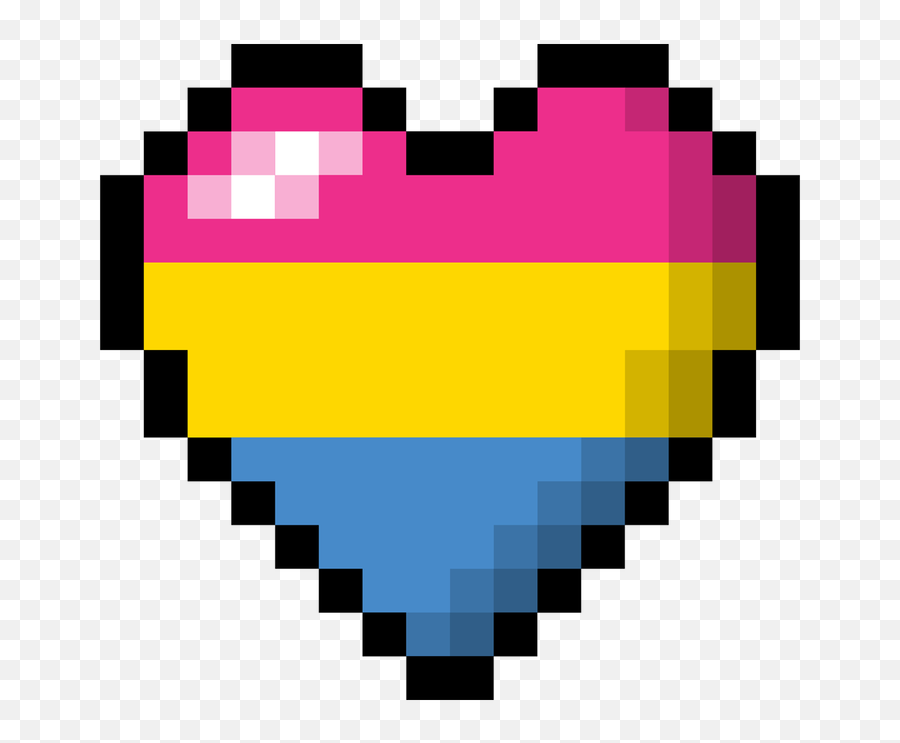 Pansexual Flag - Pansexual Pixel Heart Emoji,Pan Flag Emoji