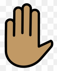 Medium Skin Tone Emoji - Raise Hand Image Clipart