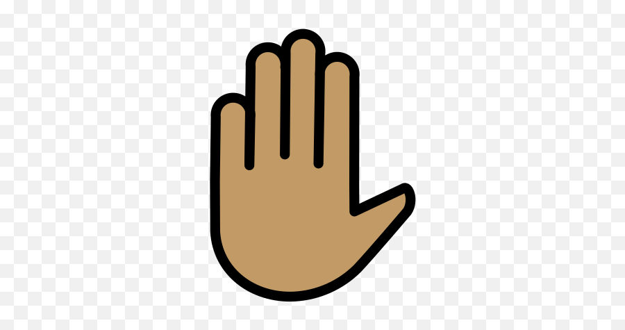 Medium Skin Tone Emoji - Raise Hand Image Clipart,Stop Hand Emoji