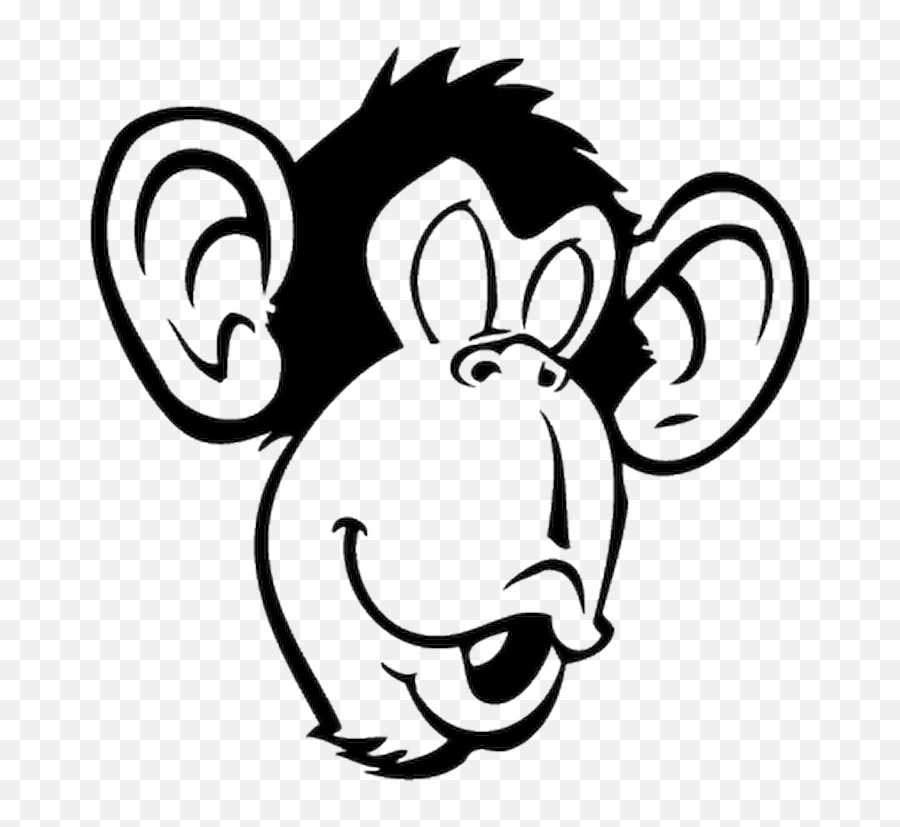 Free Clipart Monkey Black And White Download Free Clip Art - Monkey Face Black And White Clipart Emoji,Gong Emoji