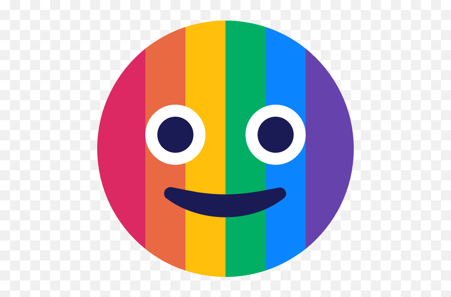 Emoji Face Lgbt Rainbow Icon - Rainbow Emoji Face,Rainbow Emoji