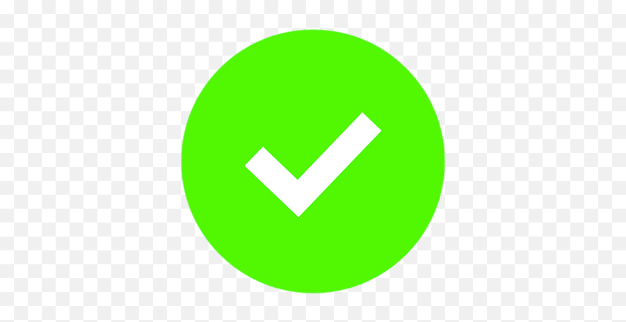 White Check In Green Circle Transparent Png - Signe Check Emoji,Check Mark Emoji
