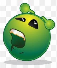 Smiley Green Alien Bored - Clip Art Emoji,Crying Emoji