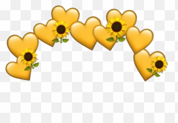 Yellow - Green Flower Crown Transparent Emoji