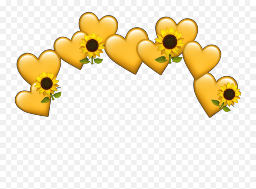 Yellow - Green Flower Crown Transparent Emoji,Where Is The Crown Emoji On Iphone