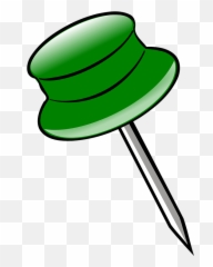 Pin Green Office - Pin Clipart Emoji,Push Pins And Needles Emoji