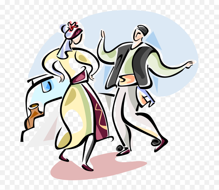 Vector Dancer Dancing Emoji Transparent - Greek Dance Clipart,Belly Dancer Emoji
