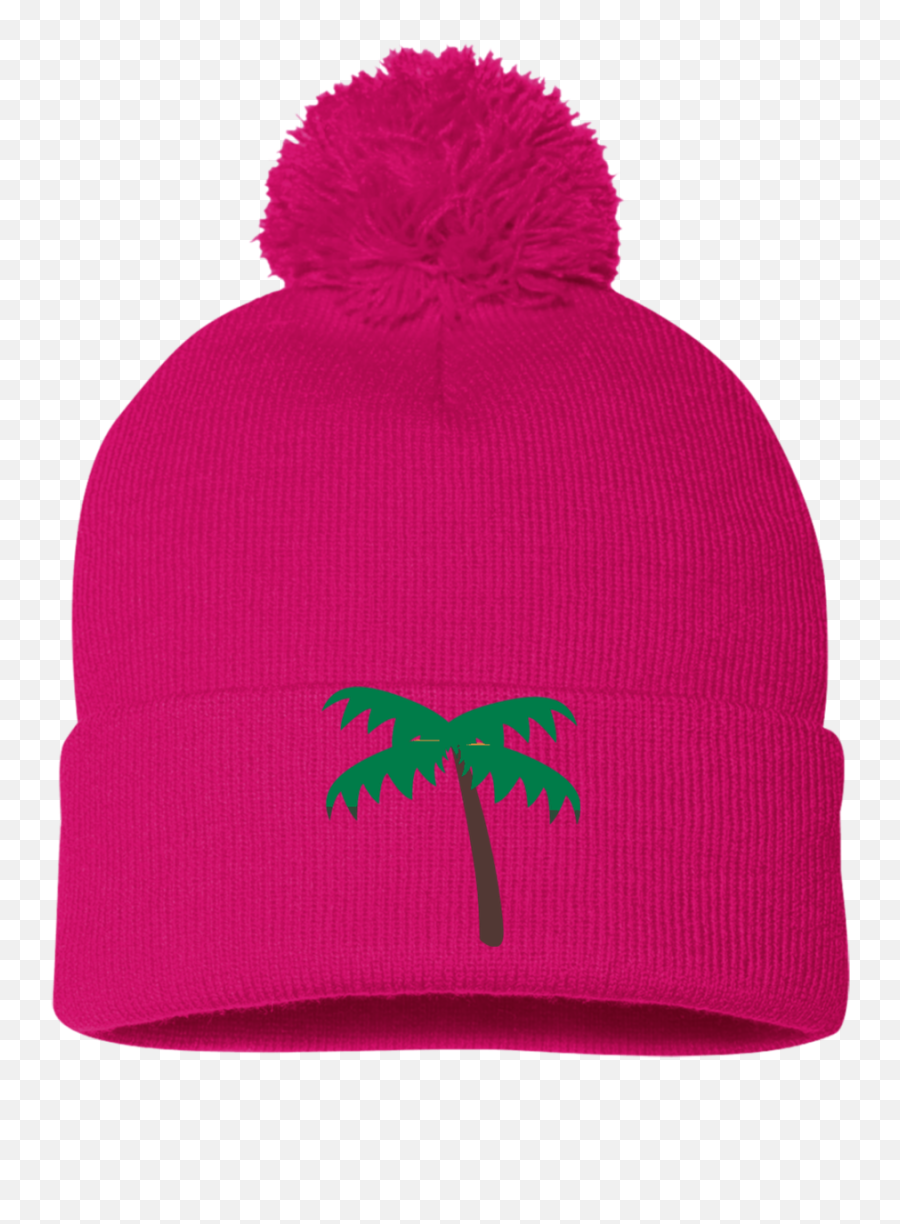 Download Palm Tree Emoji Sp15 Sportsman Pom Pom Knit Cap - Beanie,Palm Tree Emoji