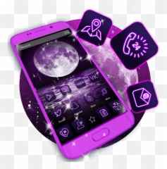 Purple Moon Sea Theme - Android Emoji,Purple Moon Emoji