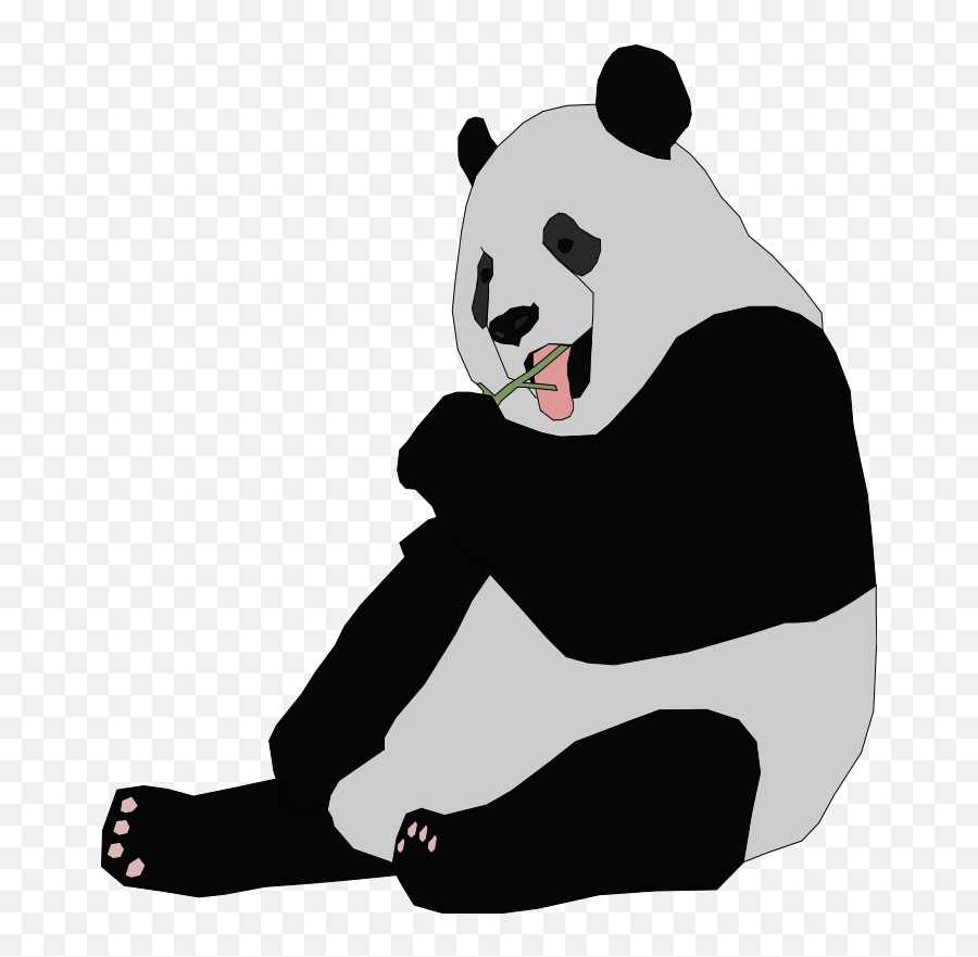 Panda Clipart Public Domain Panda - Giant Panda Clip Art Emoji,Giant Eggplant Emoji