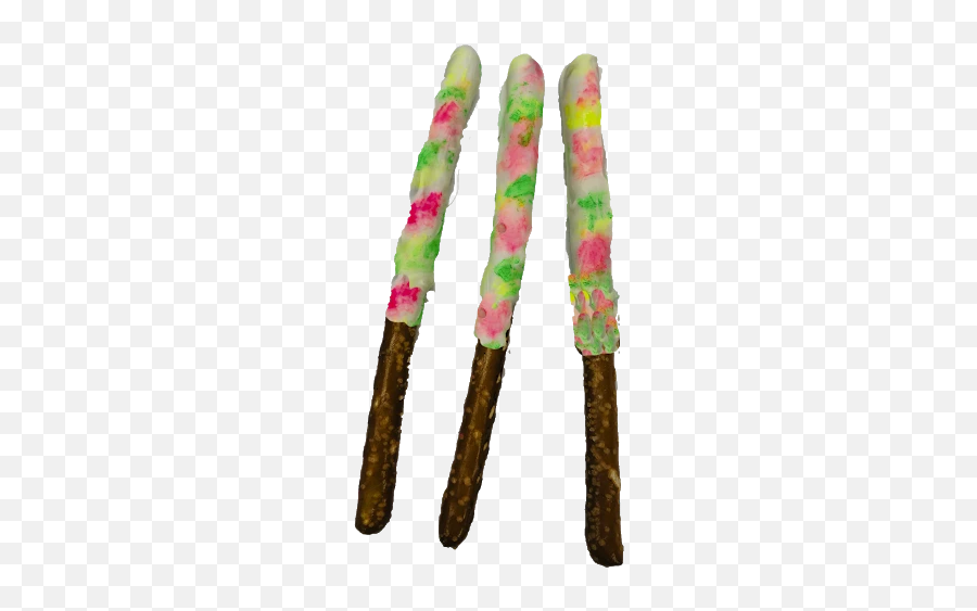 Neon Chocolate Pretzel Rods - Tree Emoji,Pretzel Emoji