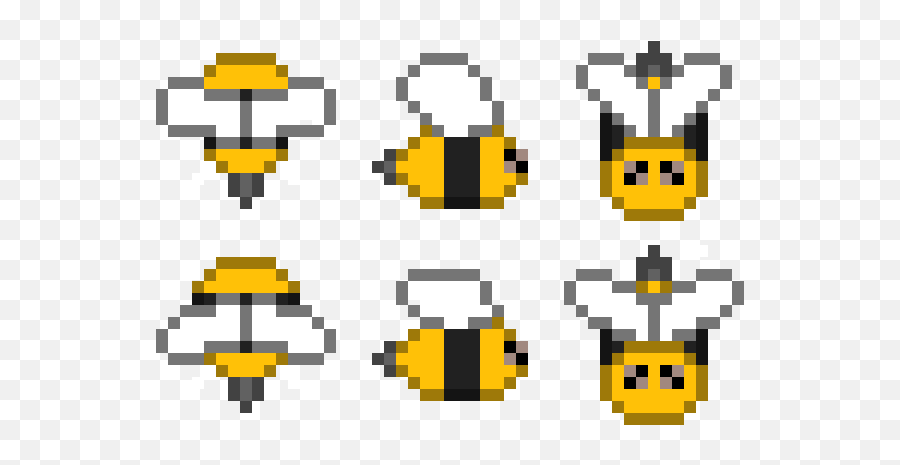 Pixilart - Bee Sprite By Anonymous Clip Art Emoji,Bee Emoticon
