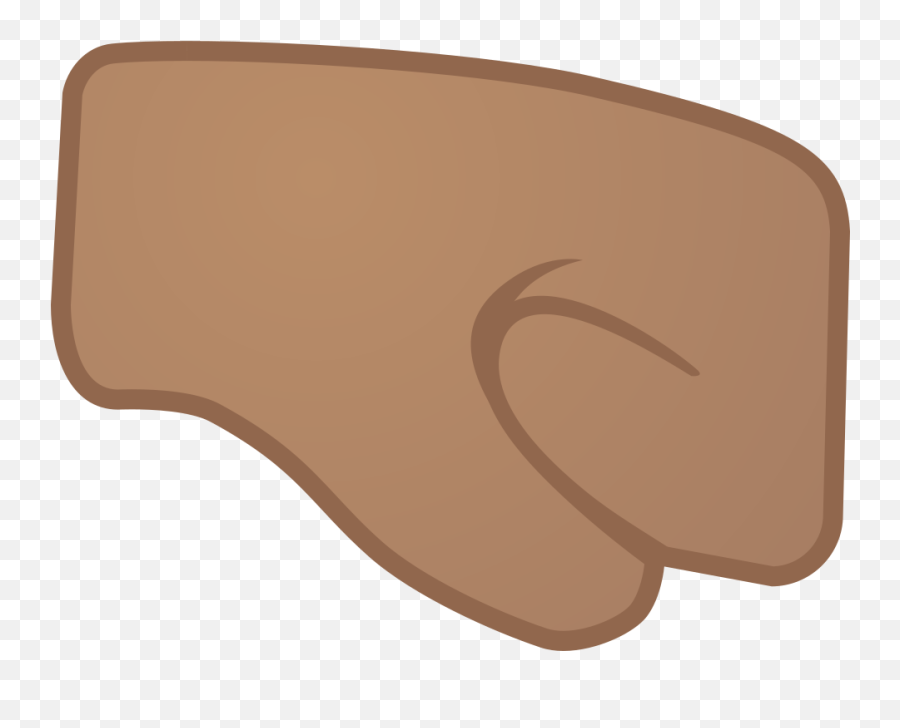 Right Facing Fist Medium Skin Tone Icon - Clip Art Emoji,Brown Fist Emoji