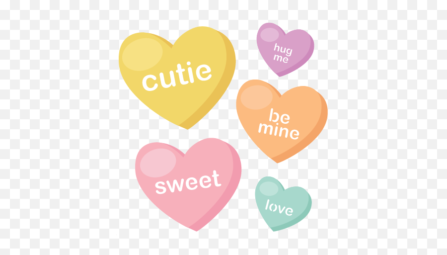 Library Of Valentine Candy Hearts Image Royalty Free - Valentines Day Candy Hearts Png Emoji,Valentine Emoji Text