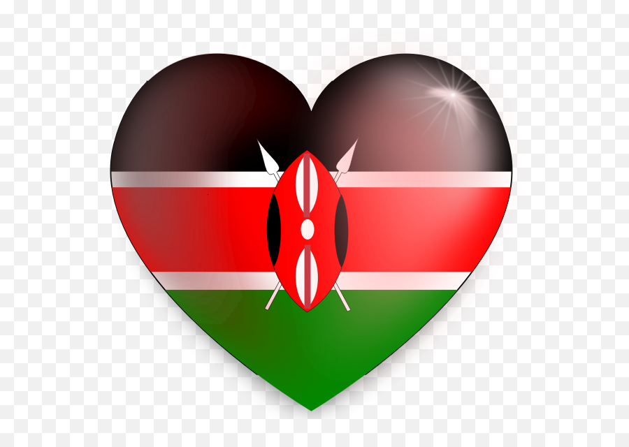 Kenyan Flag Heart Vector Image - Kenya Flag Love Png Emoji,Kenyan Flag Emoji