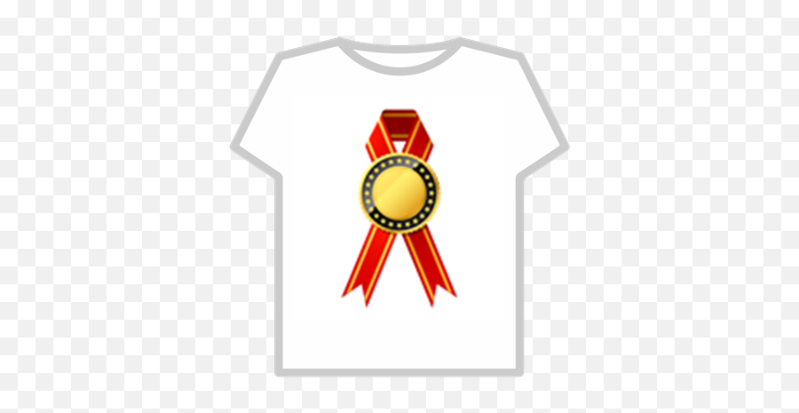 Red Ribbon Gold Badge T - T Shirt Roblox Ariana Grande Emoji,Red Ribbon Emoji