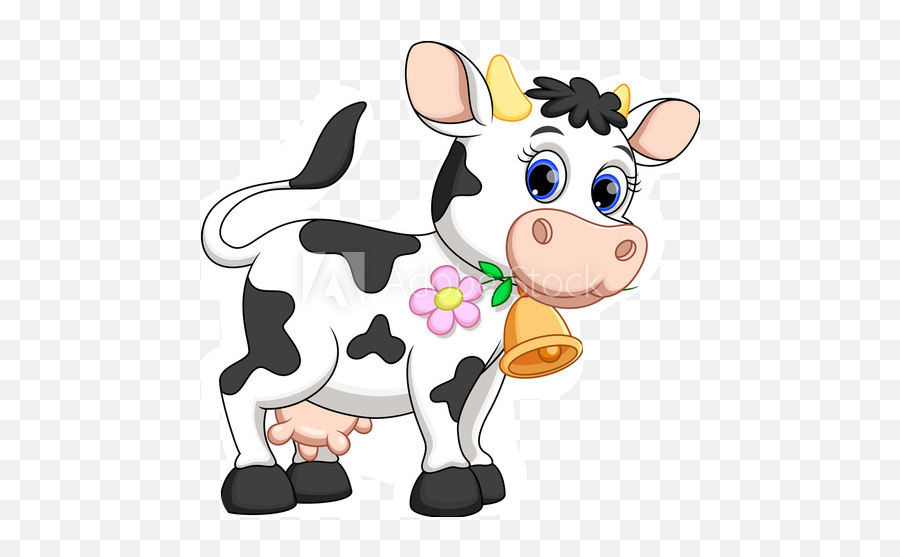 Cows Sticker Challenge On Picsart - Clipart Cute Cow Emoji,Cow Coffee Emoji