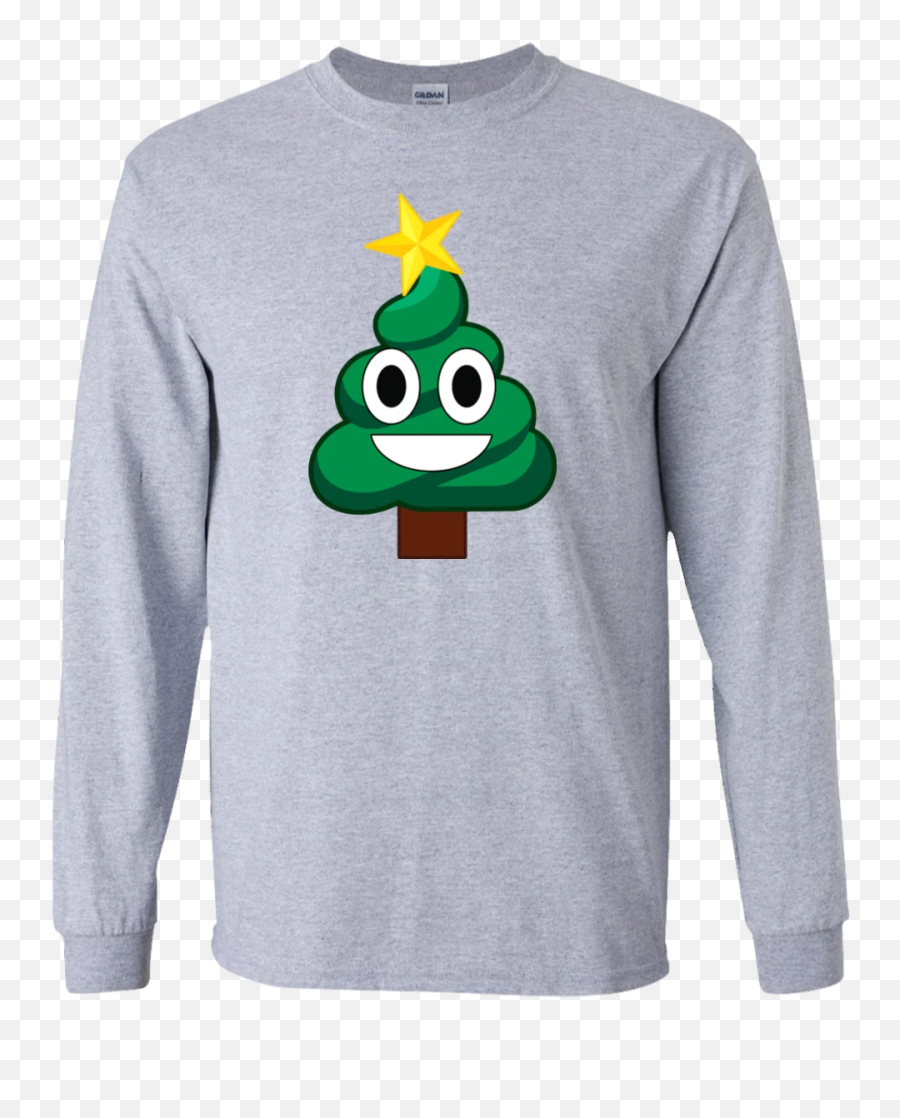 Christmas Tree Poop Emoji Youth Ls - 786000229 Sweaters Hayrides Pumpkins Flannels,Emoji Xmas Tree