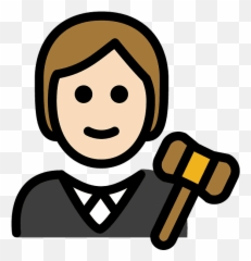 Judge Emoji Clipart,Gavel Emoji