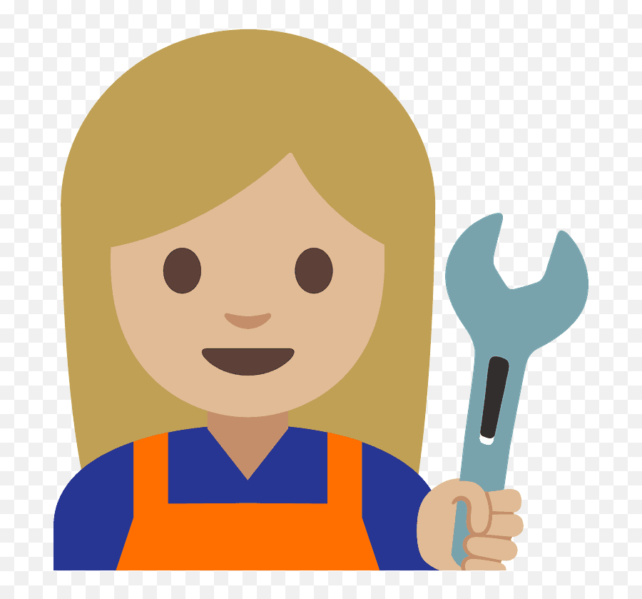 Woman Mechanic Emoji Clipart - Woman Mechanic Icon Noto Emoji People Profession,Arms Crossed Emoji