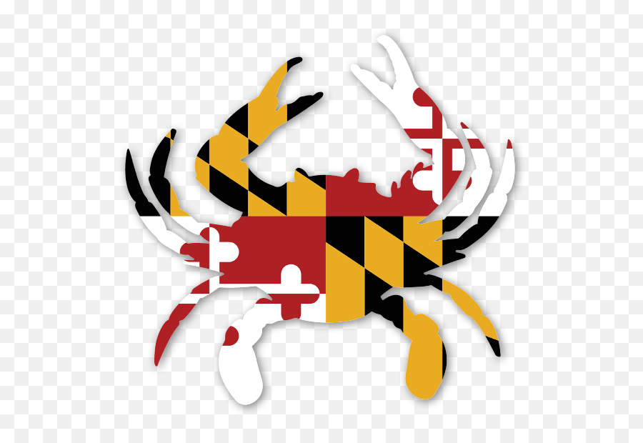 Crabs Clipart Monogram Crabs Monogram - Maryland State Flag Emoji,Maryland Flag Emoji