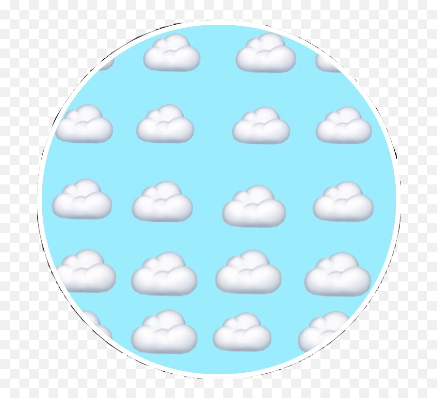 Clouds Circle Emoji Cloudemoji Sticker By Rubie0925 - Soft,Emoji Circle