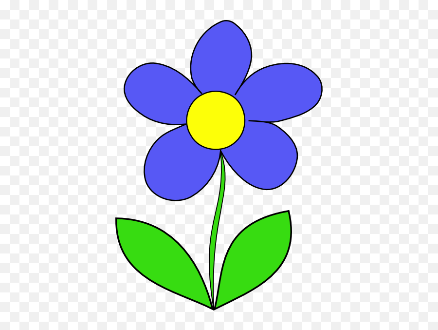 Cartoon Flowers Clip Art - Flower Clip Art Emoji,Blue Flower Emoji